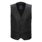 Caden Leather Vest // Black (XL)