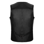 Neil Leather Vest // Black (XL)
