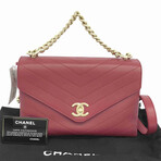 Chanel // Vstitched Chevron 2way Chain Shoulder Bag