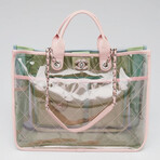 Chanel // Multicolor Transparent Quilted  Shopping Tote Bag
