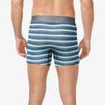 Cool Cotton 4" Boxer Brief // River Blue Tabloid Stripe (S)