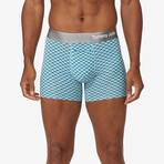 Cool Cotton 4" Boxer Brief // Arctic Checkered Pinstripe (XL)