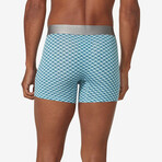 Cool Cotton 4" Boxer Brief // Arctic Checkered Pinstripe (XL)