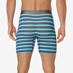 Cool Cotton 6" Boxer Brief // River Blue Tabloid Stripe (L)