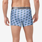 Second Skin 4" Boxer Brief // Crystal Blue Hex (L)