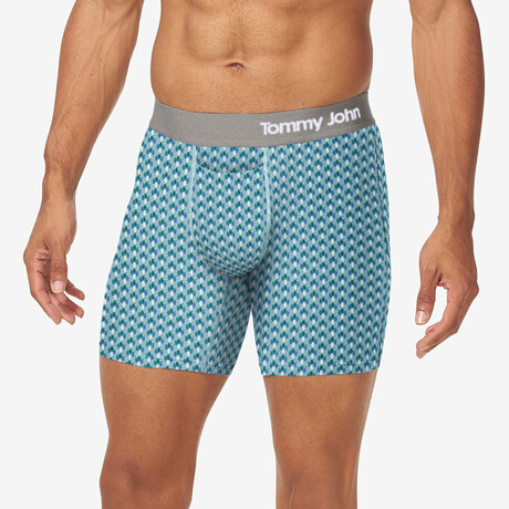 Cool Cotton 6" Boxer Brief // Arctic Checkered Pinstripe (S)