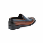 Lionel Split Color Perforated Loafer // Tobacco + Dark Blue (Euro: 44)