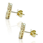 18K Yellow Gold Diamond Stud Earrings IV // New