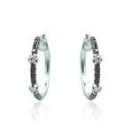 Superoro // 18K White Gold Diamond Earrings // New