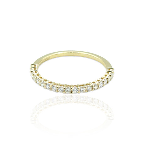 18K Yellow Gold Diamond Ring // Ring Size: 7 // New