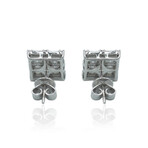 18K White Gold Diamond Stud Earrings II // New