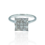 14K White Gold Diamond Ring // Ring Size: 7 // New