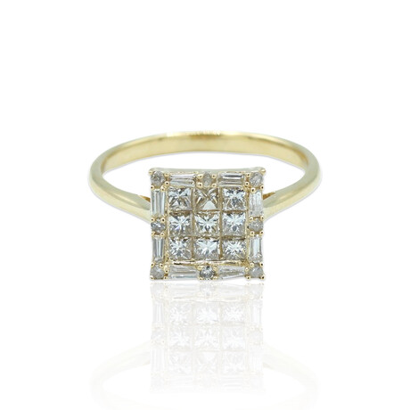 14K Yellow Gold Diamond Ring // Ring Size: 7 // New