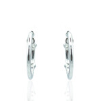 Superoro // 18K White Gold Diamond Earrings // New