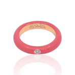 Fine Jewelry // 18K Rose Gold Ceramic + Diamond Ring // Ring Size: 7 // Pre-Owned