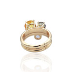 Cervera // 18K Rose Gold Multicolored Quartz Ring // Ring Size: 7.25 // Pre-Owned