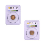 1909-S & 1909-S VDB Lincoln Wheat Cents // 2 Coin Set // PCGS Certified MS63 RB