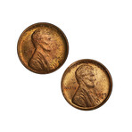 1909-S & 1909-S VDB Lincoln Wheat Cents // 2 Coin Set // PCGS Certified MS63 RB