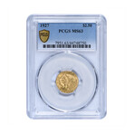 1927 $2.5 Gold Indian Quarter Eagle // PCGS Certified MS63 // Wood Presentation Box