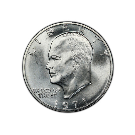 U.S. Eisenhower Silver Dollar (1971-1974) // Mint State Condition // Icons of American Coinage Series // Deluxe Display Box