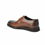 Monk Croc Embossed Dress Shoes // Brown (Euro: 43)