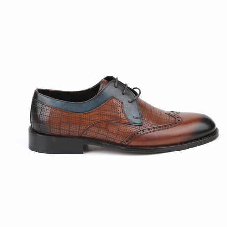 Brogue Dress Shoe // Tobacco + Dark Blue (Euro: 39)