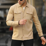 Double Pocket Shirt // Beige (S)