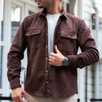 Sueded Shirt // Dark Brown (S)