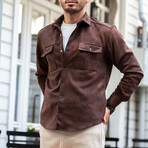 Sueded Shirt // Dark Brown (S)