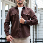 Sueded Shirt // Dark Brown (S)