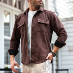 Sueded Shirt // Dark Brown (S)