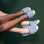 Men's Beachcomber Espadrille // Navy + White Stripe (US: 11)