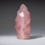 Genuine Polished Rose Quartz Flame // 421g