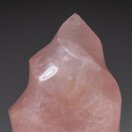 Genuine Polished Rose Quartz Flame // 421g