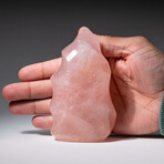 Genuine Polished Rose Quartz Flame // 421g