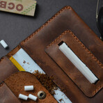 Genuine Leather Tobacco Pouch // Cinnamon