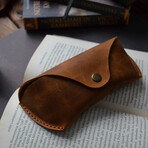 Genuine Leather Glasses Case // Cinnamon