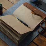 Genuine Leather Notebook // Cinnamon