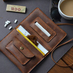 Genuine Leather Tobacco Pouch // Cinnamon