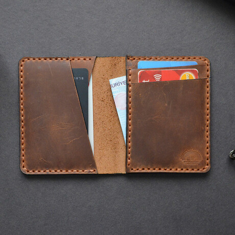 Men's Genuine Leather Wallet // Camel