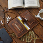 Genuine Leather Tobacco Pouch // Cinnamon