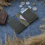 Men's Genuine Leather Wallet // Green