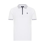 Herman Zip-Up Polo Shirt // White (S)