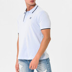 Antoninus Contrast Trim Polo Shirt // Baby Blue (S)