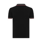 Antoninus Contrast Trim Polo Shirt // Black (S)