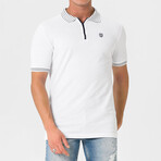 Herman Zip-Up Polo Shirt // White (S)