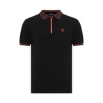 Herman Zip-Up Polo Shirt // Black (S)