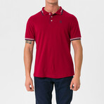 Antoninus Contrast Trim Polo Shirt // Bordeaux (S)