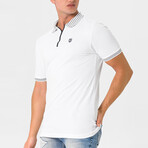 Herman Zip-Up Polo Shirt // White (S)