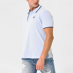 Antoninus Contrast Trim Polo Shirt // Baby Blue (S)